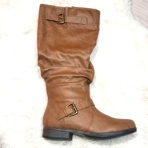 NWT Journee Tan Riding Boots Sz 10